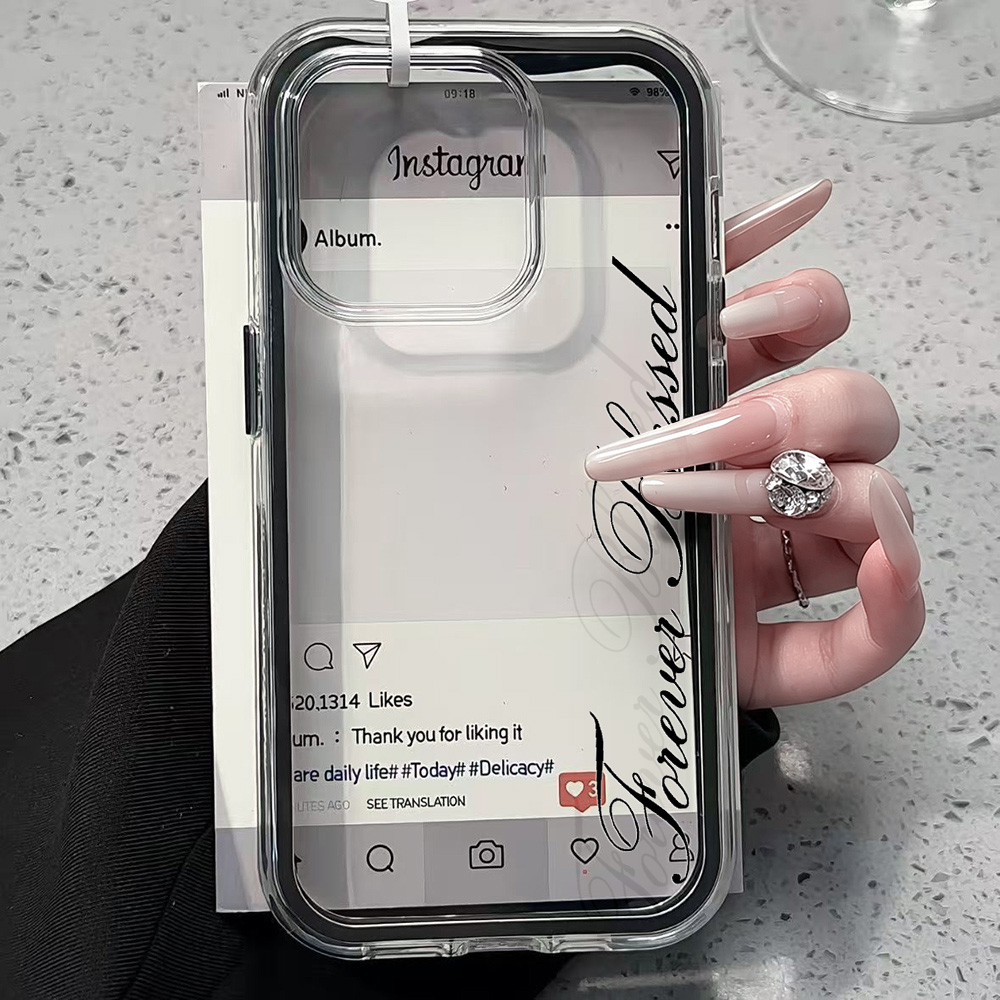 Phone Cases Protective - Forever Blessed Simple Clear Phone Case