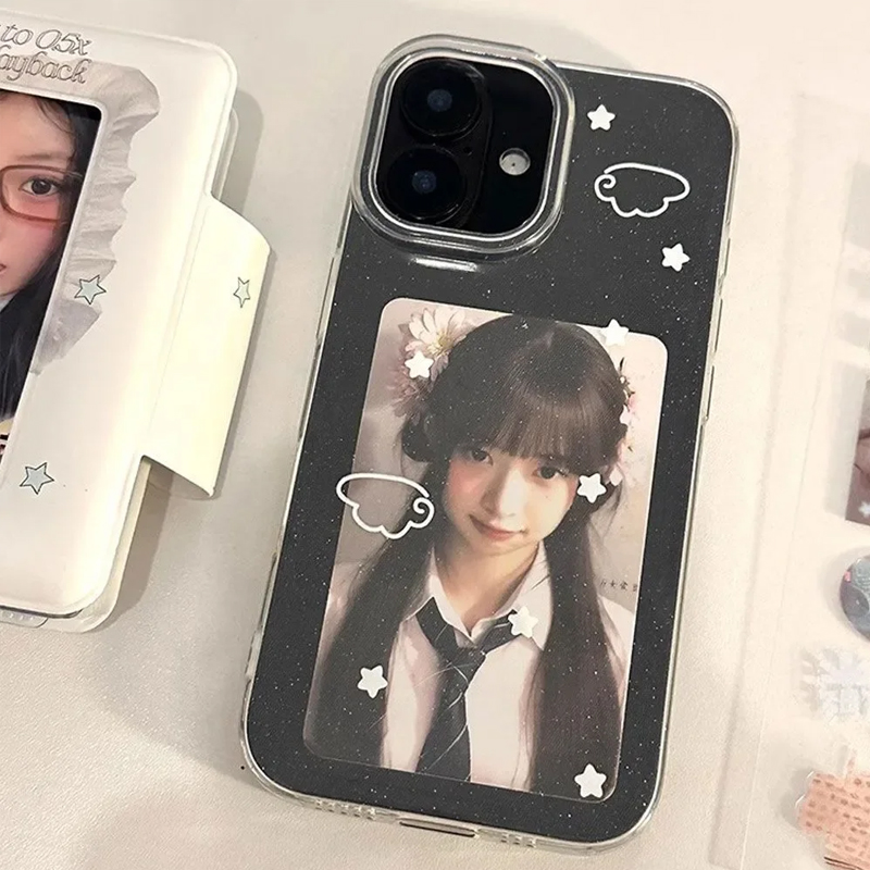 Phone Cases Protective - Korean INS Cute White Star Wings