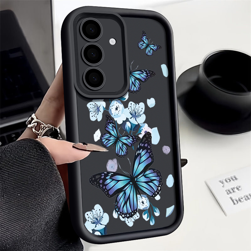 Phone Cases Galaxy A17 - Blue Butterfly TPU Case For Samsung