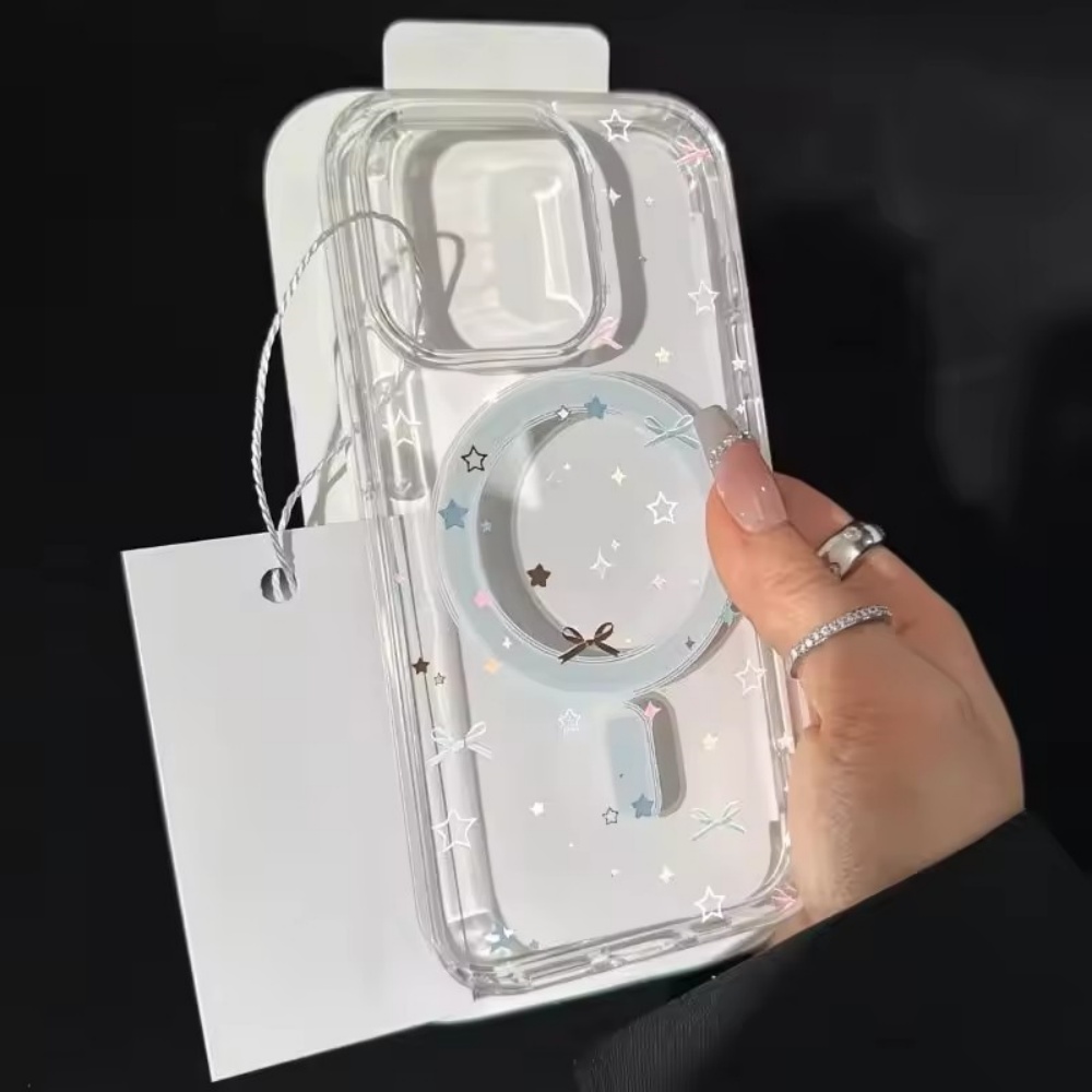 Star Bow Print Clear Phone Cas - Phone Cases Protective recensie en prijs