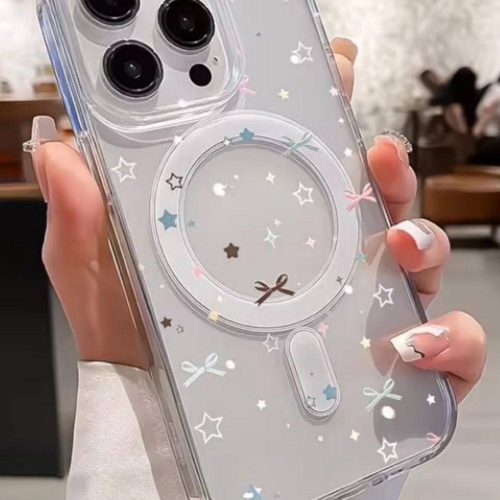Star Bow Print Clear Phone Cas - Phone Cases Protective recensie en prijs