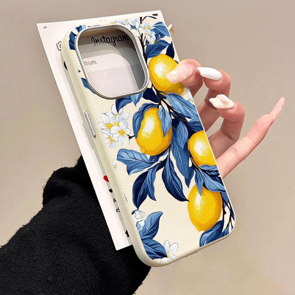Blue Leaves Yellow Lemon Phone - Phone Cases Xiaomi 15 recensie en prijs