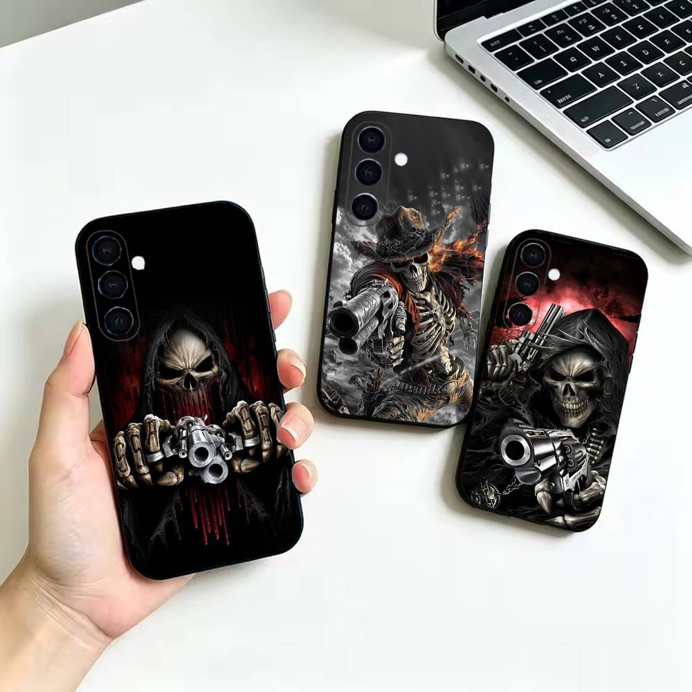 Grim Reaper Skull With Guns Ph - Phone Cases Samsung recensie en prijs
