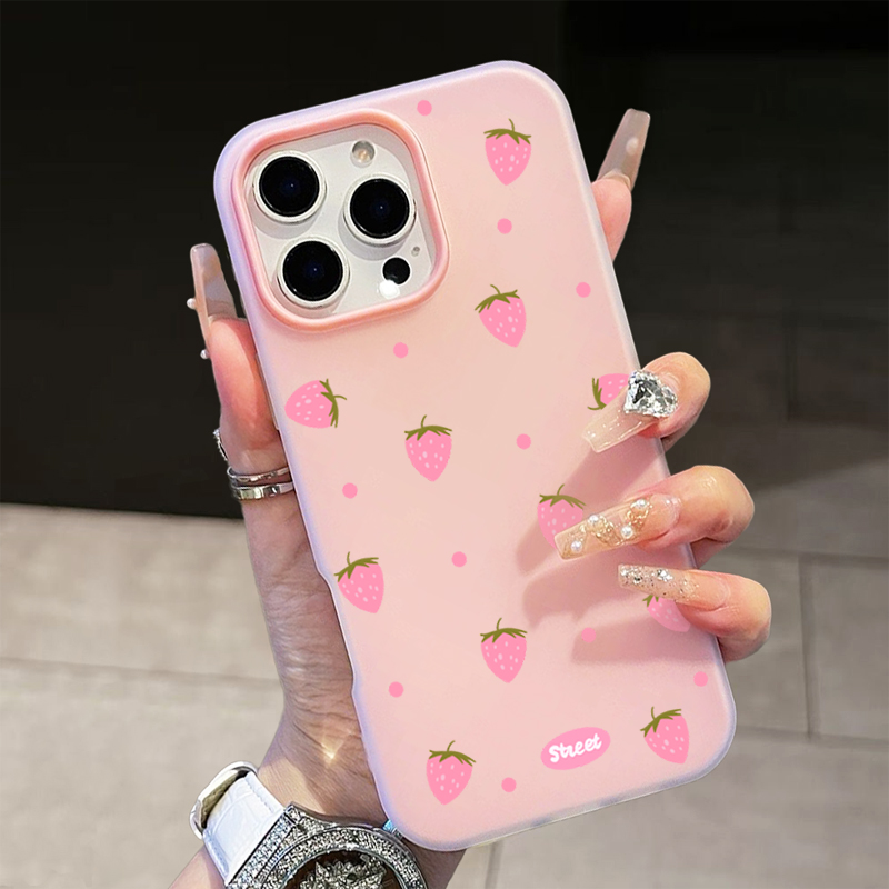 Sweet Pink Strawberry Pattern  - Phone Cases Protective recensie en prijs