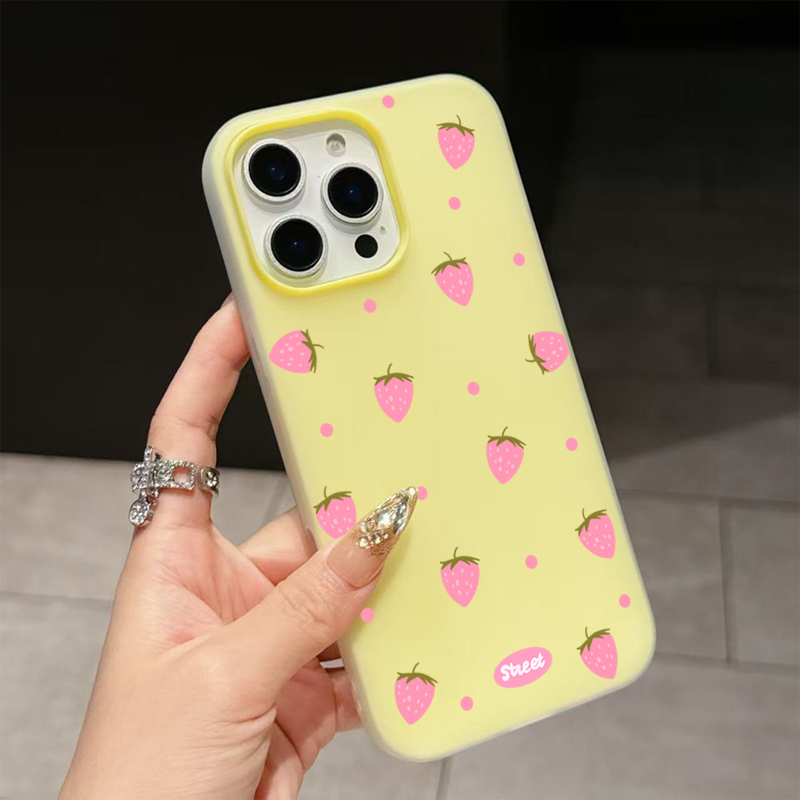 Sweet Pink Strawberry Pattern  - Phone Cases Protective recensie en prijs