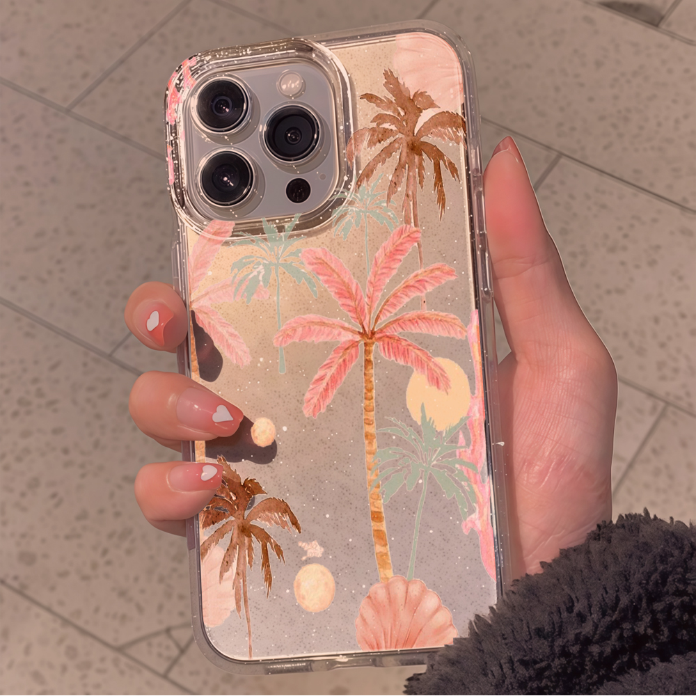 Beach coconut trees Clear Glit - Phone Cases Protective recensie en prijs