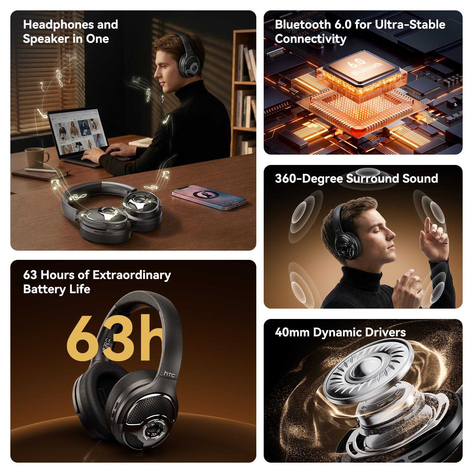 HTC HP09 Headphones Stereo Ear - Phone Cases Officeworks recensie en prijs
