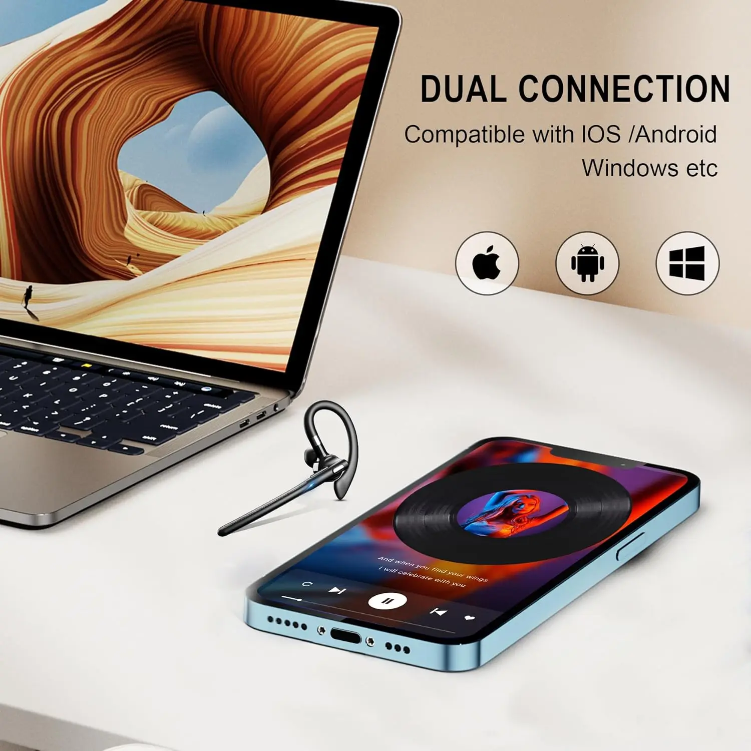 Bluetooth Headset Wireless Hea - Phone Cases Officeworks recensie en prijs